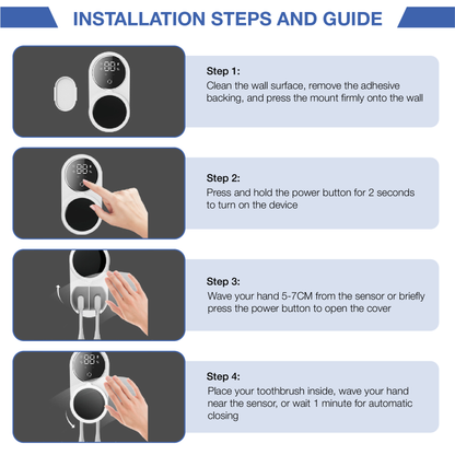 Desired Shop™ Smart Solar Toothbrush Holder & Squeezer 3 in 1