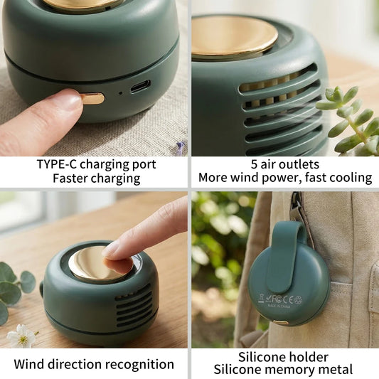 BreezeBuddy Portable Clip Neck Fan
